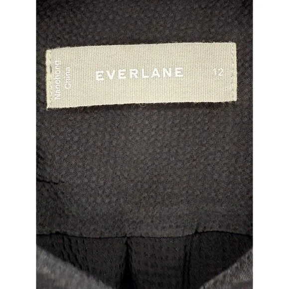 Everlane Satin Black Button Down Top 12 - Picture 5 of 8